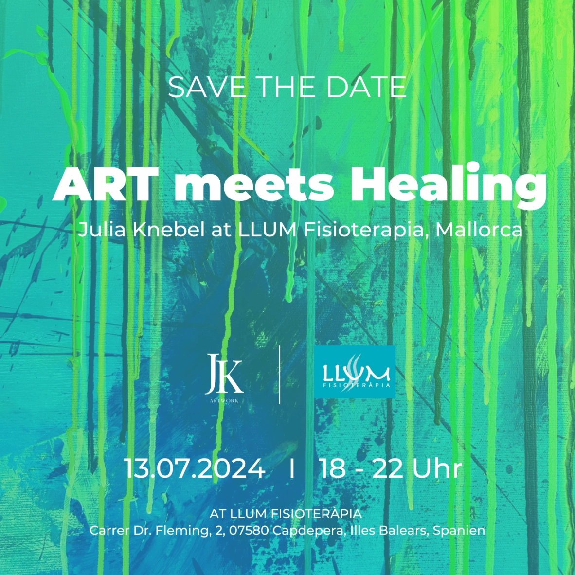 Save the date JK Artwork at LLUM Mallorca